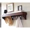 Alaterre Furniture Shaker Cottage Tray Shelf with Cabinet Bench, Espresso ASCA0509P0 - alternate 2